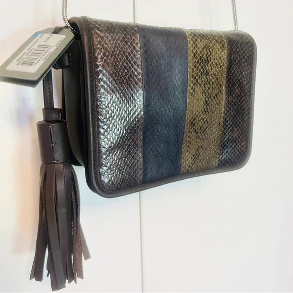 AllSaints All Saints Bansho Ebony Brown Leather Bag NWT $298 - Picture 2 of 11